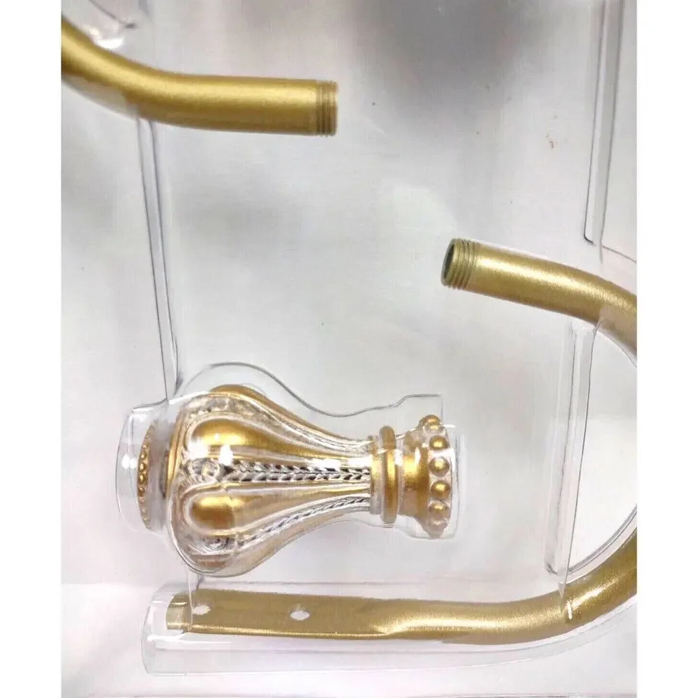 JC Penney Home Collection AURELIA Satin Gold Scarf Holders Curtain Holdbacks